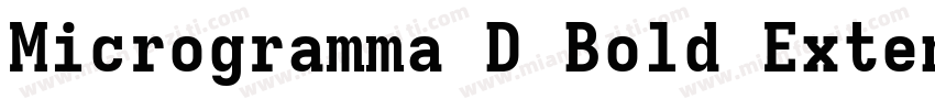 Microgramma D Bold Extended字体转换